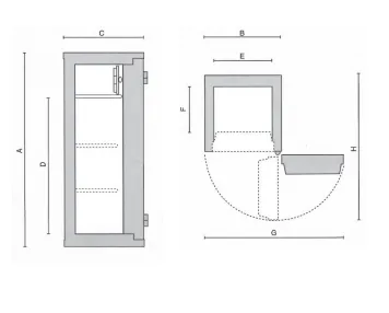 Caja de Seguridad de Pie vista 4