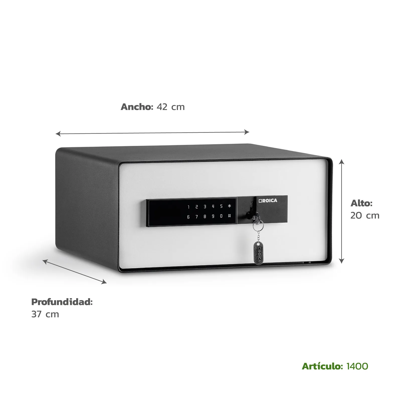 Medidas técnicas de Caja de Seguridad Hotel Premium