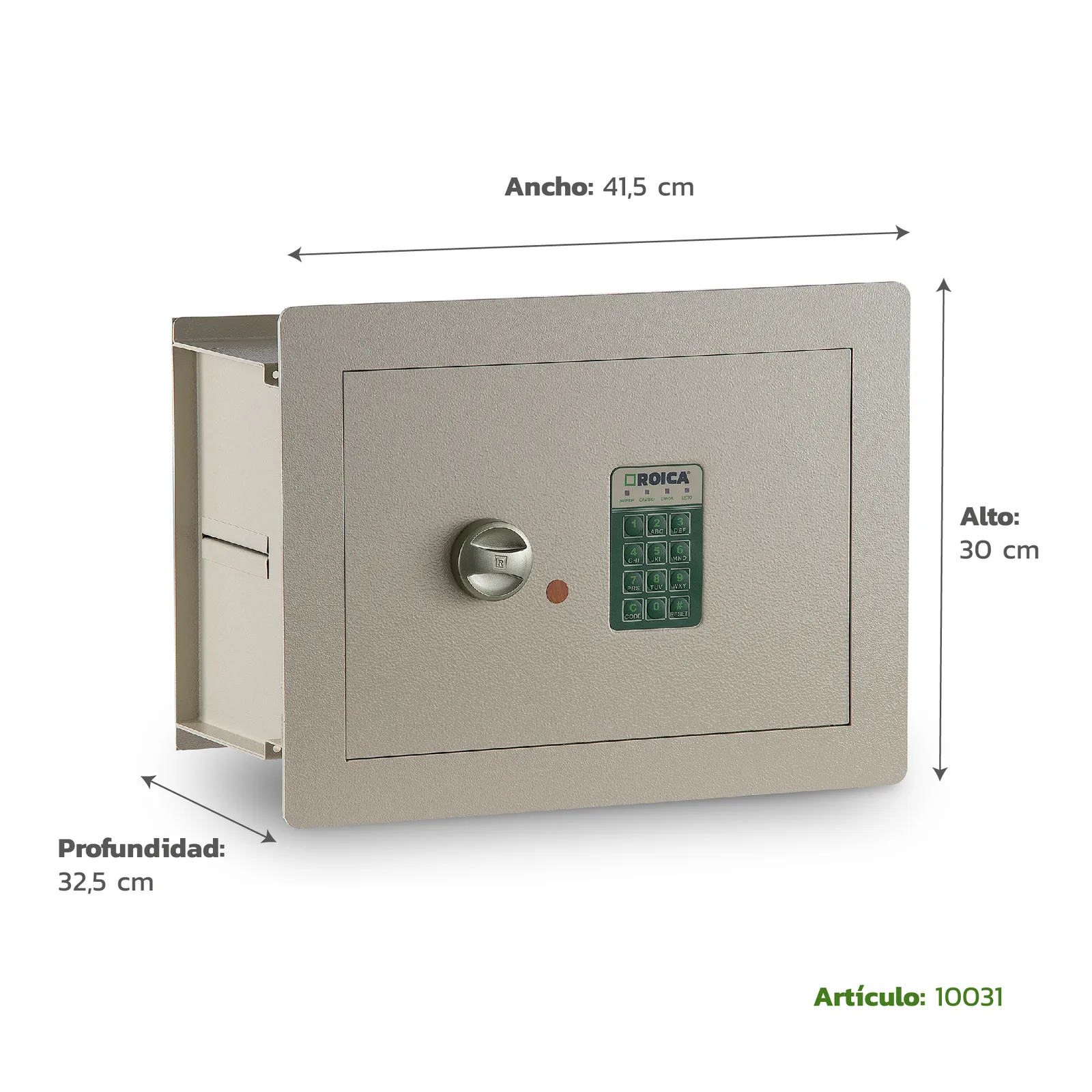 Medidas técnicas de Caja de Seguridad Para Amurar Digital
