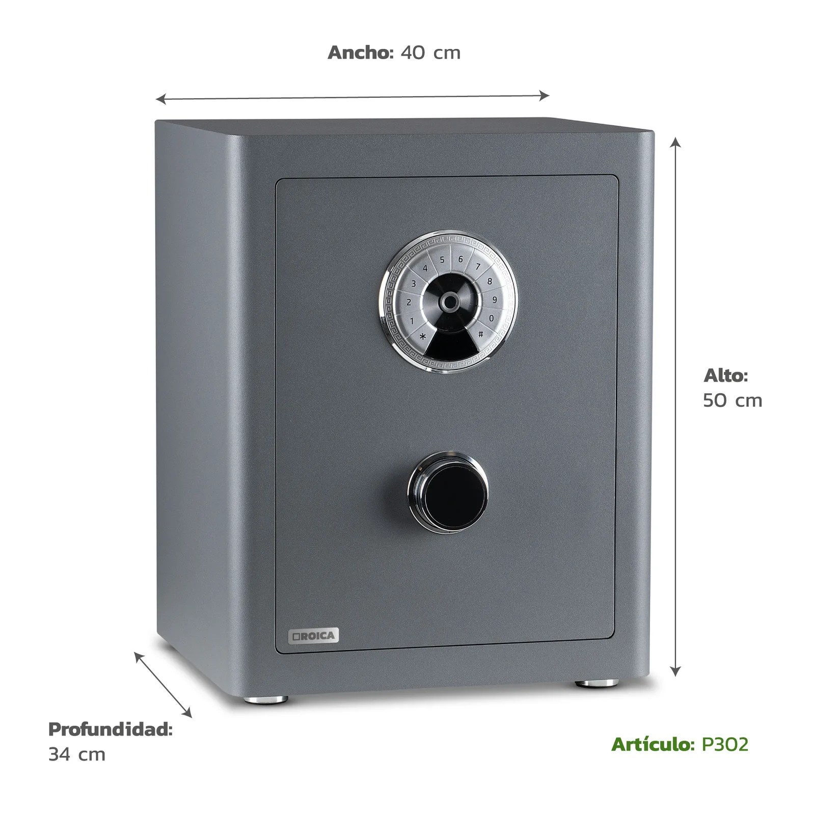Medidas técnicas de Caja de Seguridad Para Mueble Premium