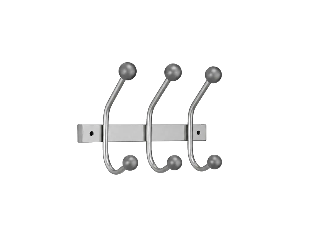 Perchero de pared X3 Gris Aluminio